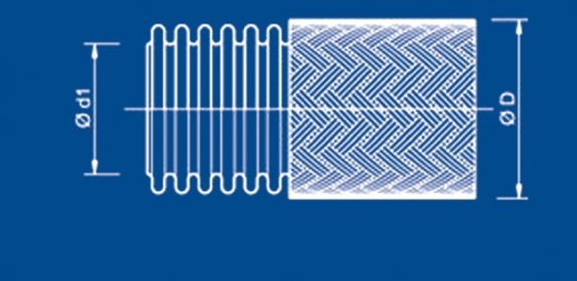 Metalhose corrugated AISI 321 with one braid SS